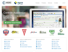 Tablet Screenshot of infodat-aju.com.br